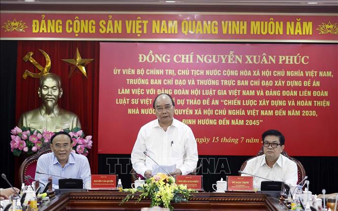 Chủ tịch nước làm việc với Đảng đoàn Hội Luật gia và Liên đoàn Luật sư Việt Nam