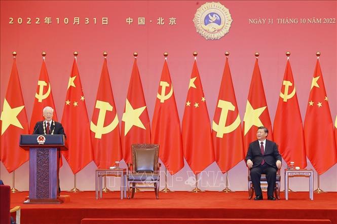 Lễ trao tặng Tổng Bí thư Nguyễn Phú Trọng Huân chương Hữu nghị của nước CHND Trung Hoa