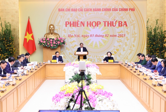 Thủ tướng Phạm Minh Chính chủ trì Phiên họp thứ 3 Ban Chỉ đạo Cải cách hành chính của Chính phủ