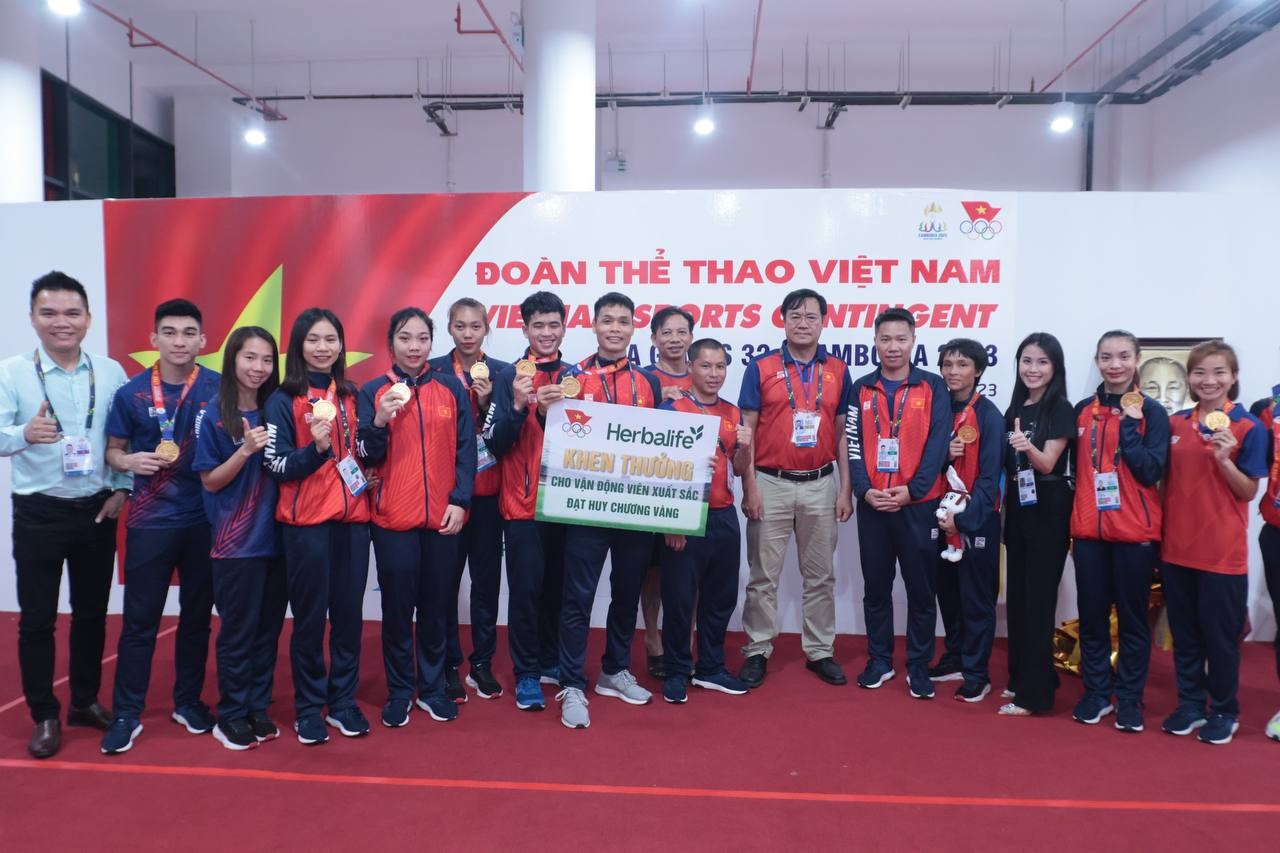 Herbalife Việt Nam thưởng nóng cho các vận động viên đạt Huy chương Vàng tại SEA Games và ASEAN Para Games 32