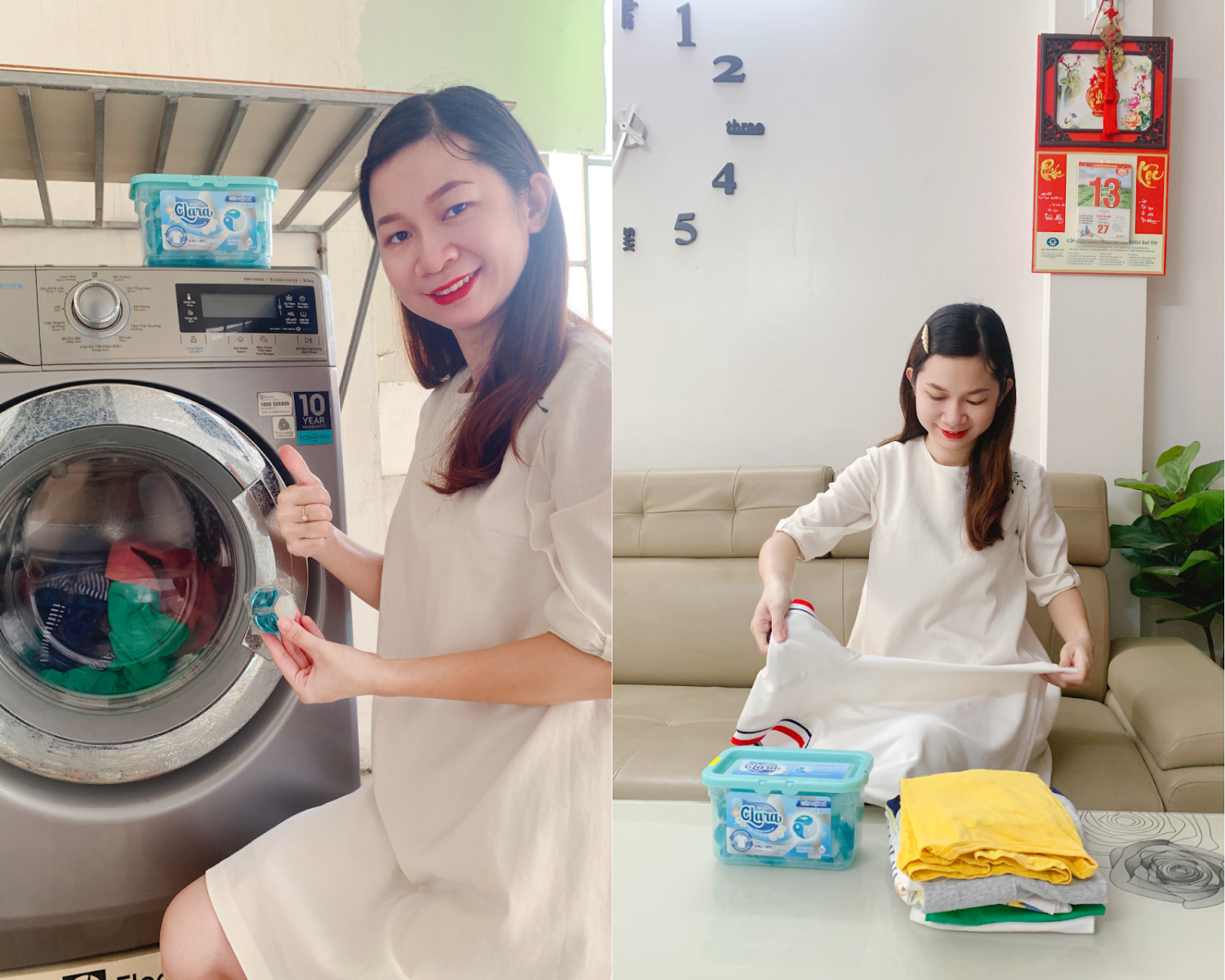 Trải nghiệm bất ngờ của viên giặt xả Clara ‘giặt giũ thảnh thơi – áo quần thơm mới’