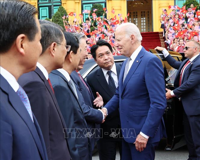 Lễ đón chính thức Tổng thống Hoa Kỳ Joe Biden thăm cấp Nhà nước tới Việt Nam
