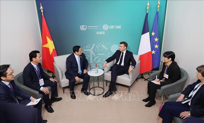 Thủ tướng Chính phủ Phạm Minh Chính gặp Tổng thống Pháp