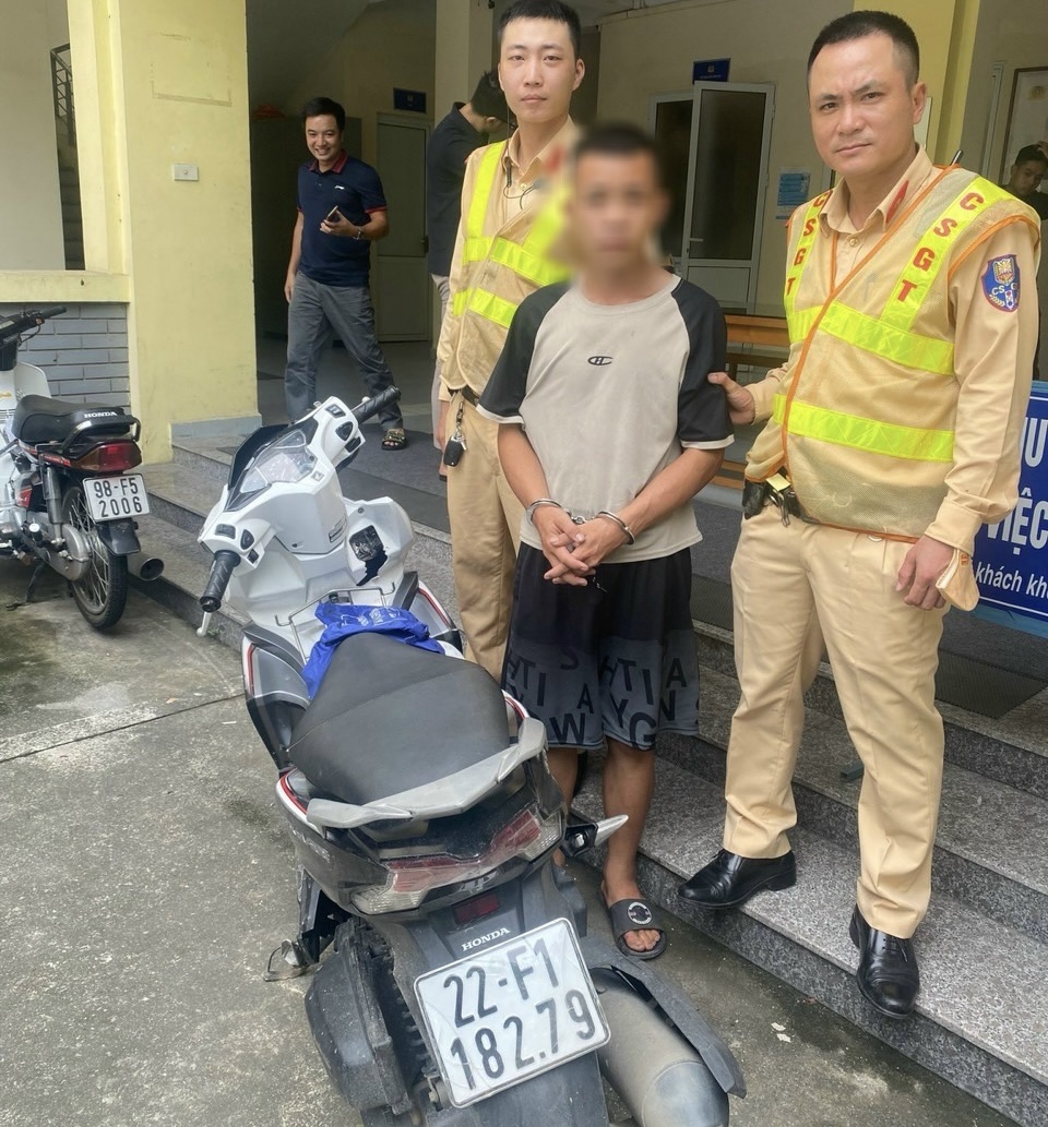 Bắt đối tượng trộm cắp xe máy ở Tuyên Quang mang xuống Hà Nội tiêu thụ