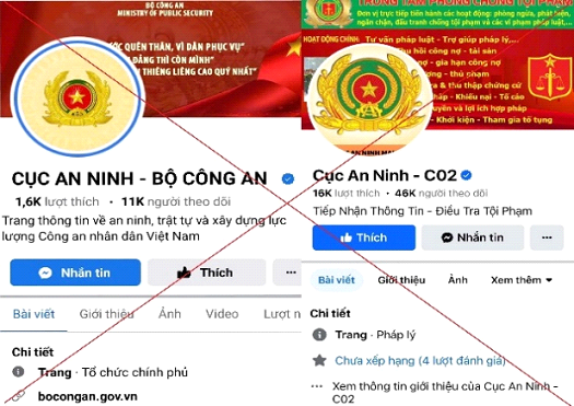 Cảnh báo các trang facebook giả mạo Cục nghiệp vụ Bộ Công an hỗ trợ lấy lại tiền bị lừa