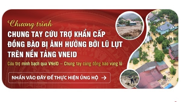 Hà Nội tuyên truyền cứu trợ đồng bào bị ảnh hưởng bởi lũ lụt trên nền tảng VNeID