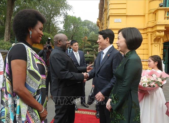 Chủ tịch nước Lương Cường chủ trì lễ đón chính thức Tổng thống Burundi