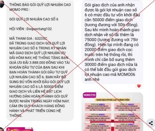 Người đàn ông mất hơn 300 triệu đồng khi đầu tư qua ứng dụng MoMo Pro giả mạo