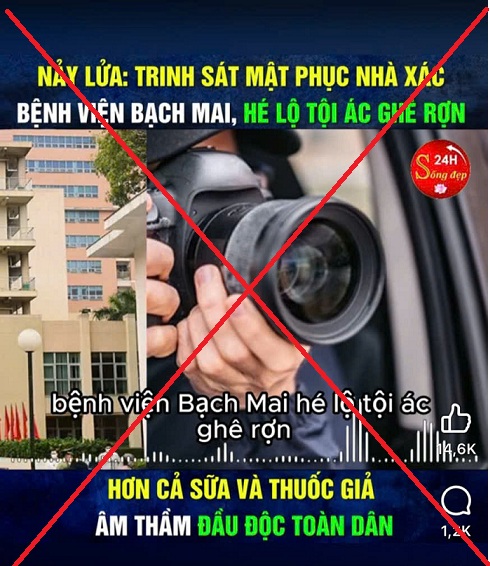Xử lý 3 trường hợp đăng thông tin sai sự thật liên quan đến Bệnh viện Bạch Mai