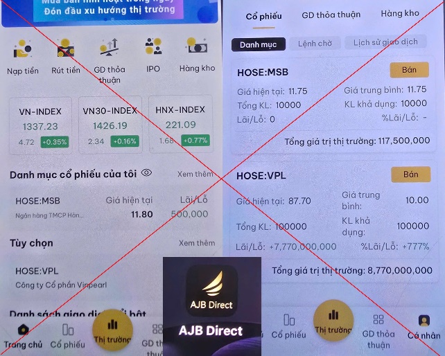 Công an Hà Nội cảnh báo thủ đoạn lừa đảo qua app chứng khoán giả mạo