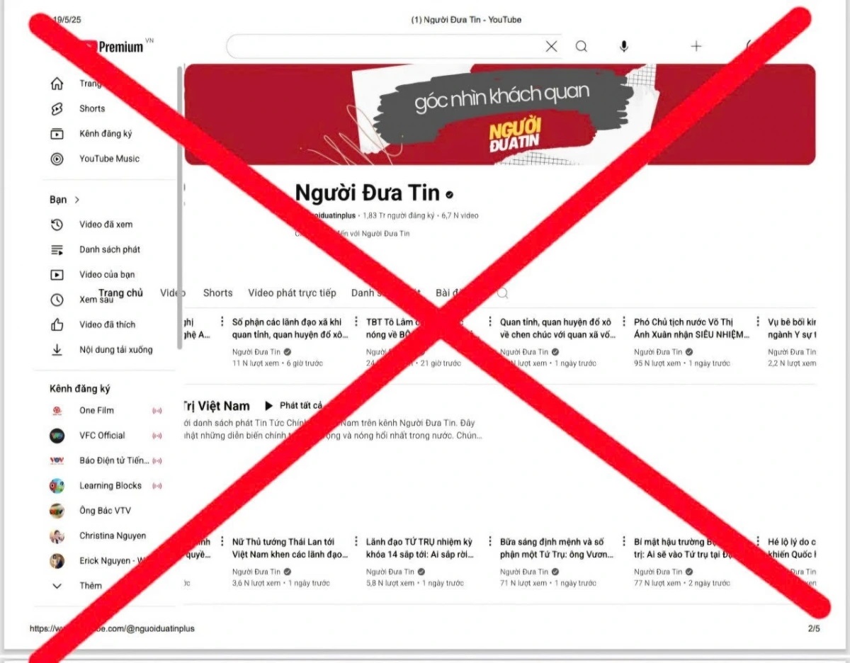 Bắt tạm giam 3 đối tượng quản trị kênh Youtube 'Người đưa tin'