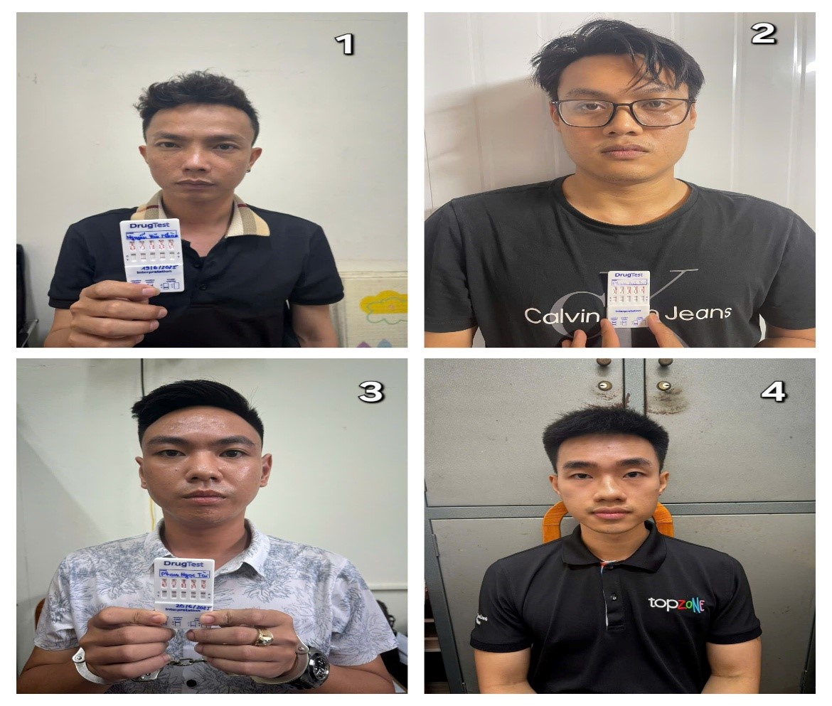Bắt 4 thanh niên tổ chức sử dụng ma túy trong phòng trọ
