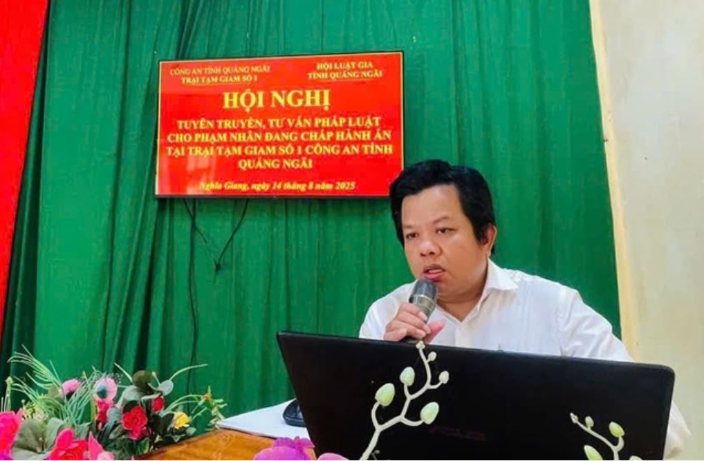 Hội Luật gia tỉnh Quảng Ngãi phổ biến, giáo dục pháp luật cho phạm nhân