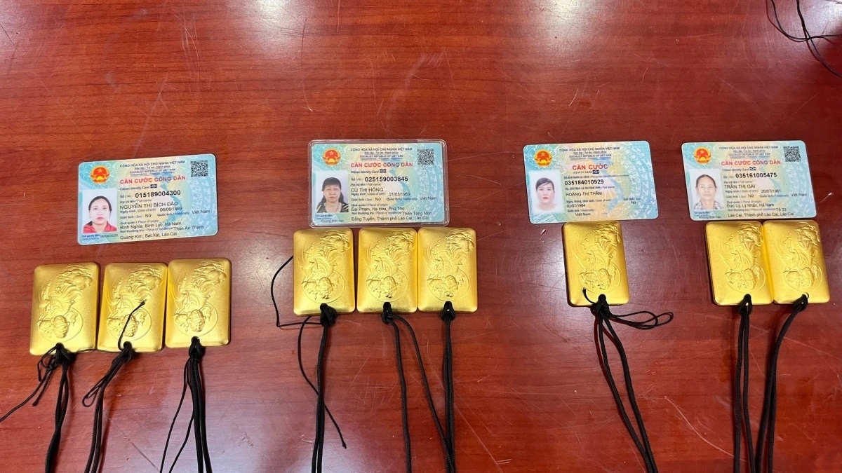 Triệt phá đường dây vận chuyển vàng trái phép từ Trung Quốc vào Việt Nam