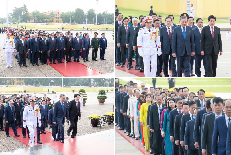 Lãnh đạo Đảng, Nhà nước và các ĐBQH vào Lăng viếng Chủ tịch Hồ Chí Minh