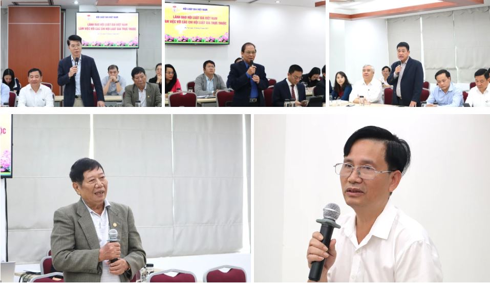 Thường trực Hội Luật gia Việt Nam làm việc với các Chi hội Luật gia trực thuộc