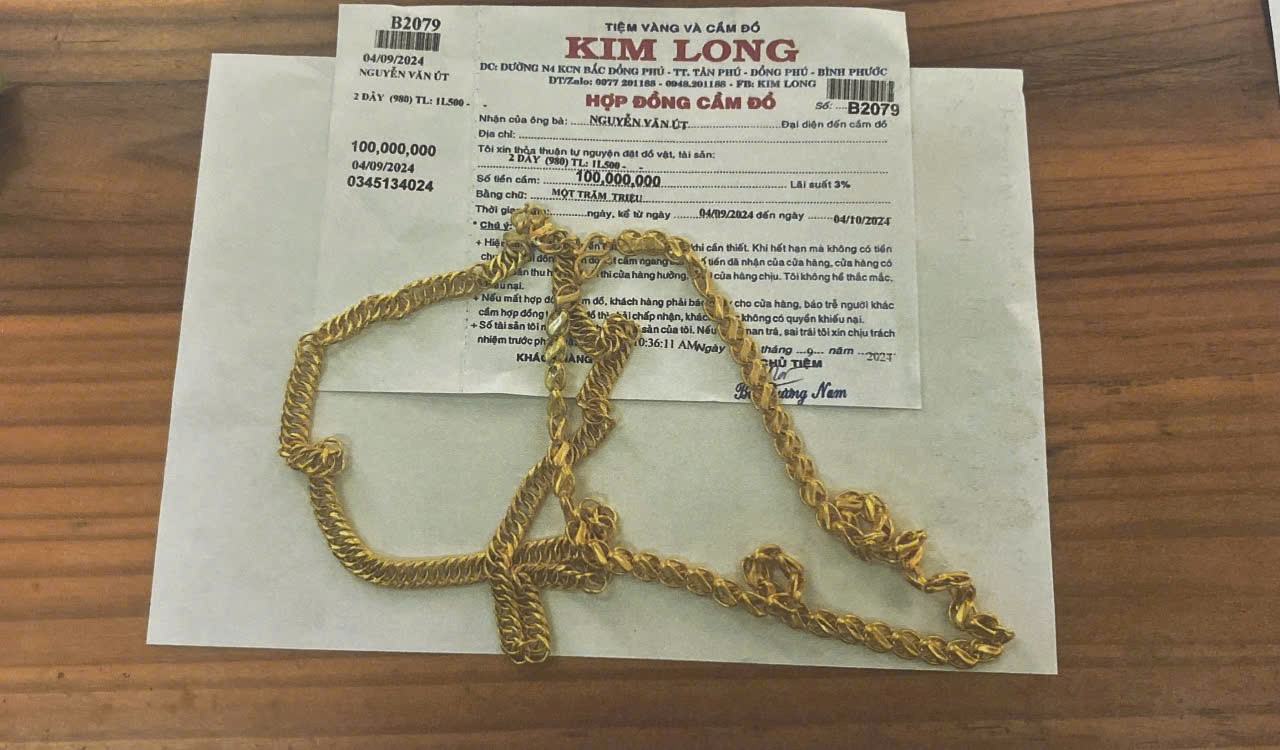 Khởi tố đối tượng mang vàng giả đi cầm cố, lừa đảo gần 200 triệu đồng