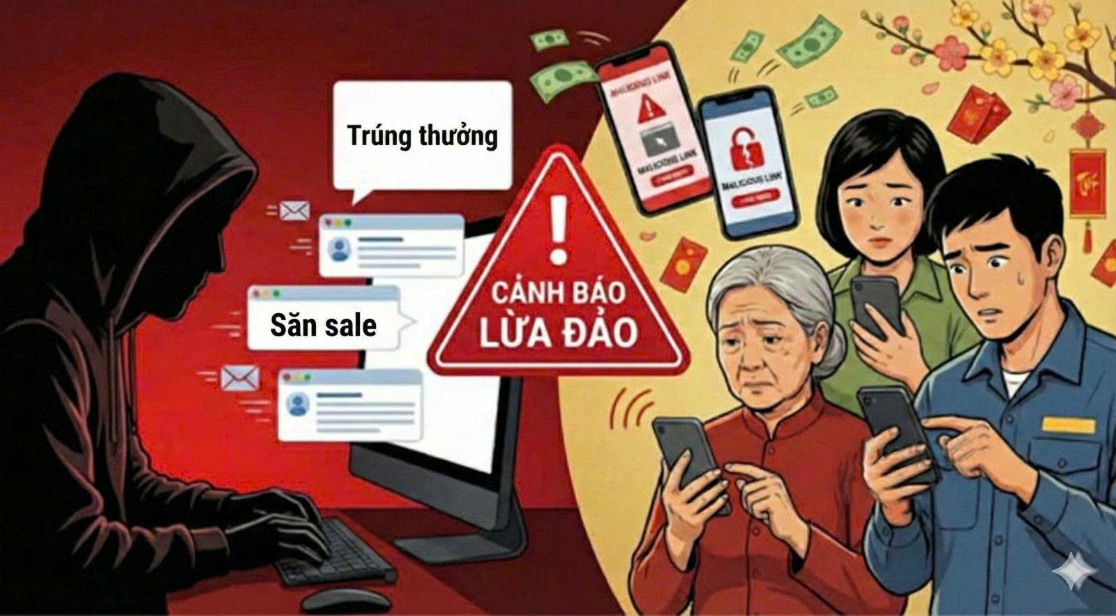 Tin trúng thưởng, hàng Tết giá rẻ: Những chiêu lừa quen mặt dịp Tết Nguyên đán