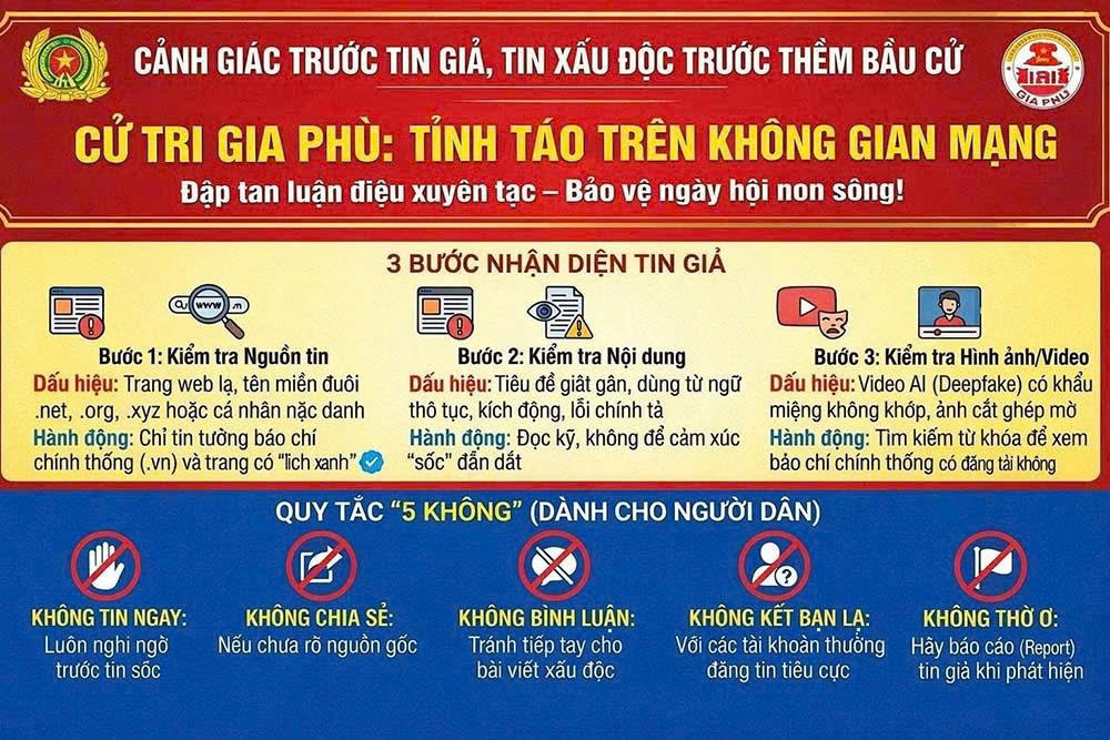 Cảnh báo thủ đoạn lừa đảo trên không gian mạng trước thềm bầu cử Đại biểu Quốc hội khóa XVI và HĐND các cấp nhiệm kỳ 2026-2031
