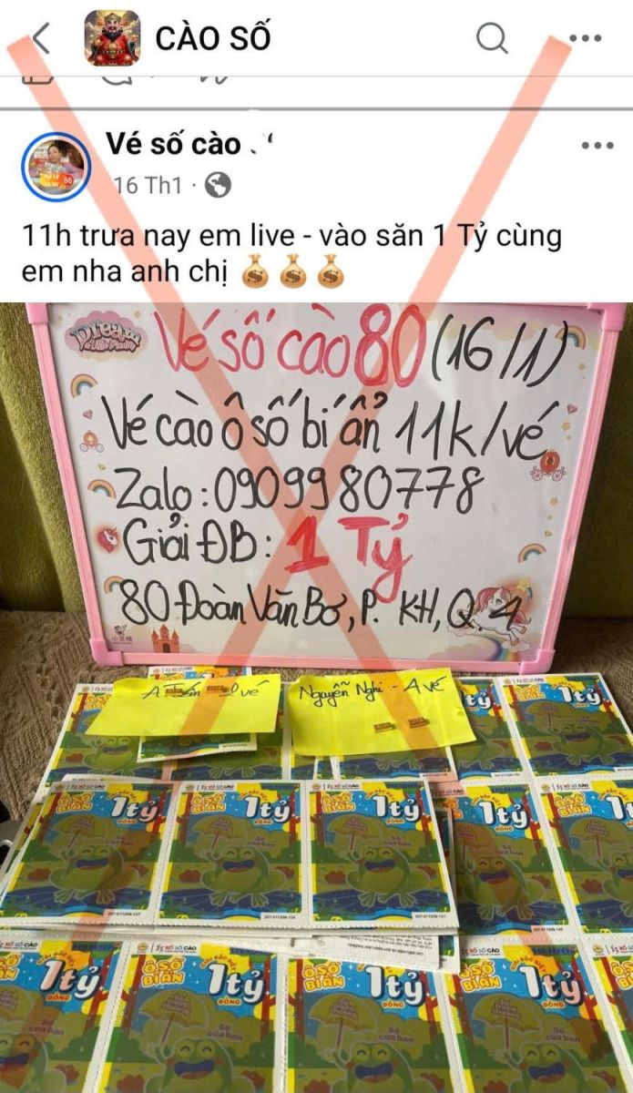 Người phụ nữ bị lừa hơn 100 triệu đồng khi tham gia “cào vé số trúng thưởng” trên mạng
