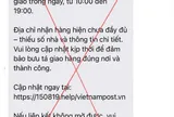 Cảnh báo thủ đoạt giả danh VNPost, dụ người dân truy cập đường link lạ