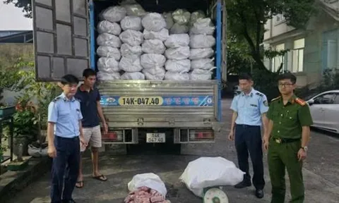 Quảng Ninh: Thu giữ hơn 12 tấn thực phẩm chân lợn đông lạnh không rõ nguồn gốc