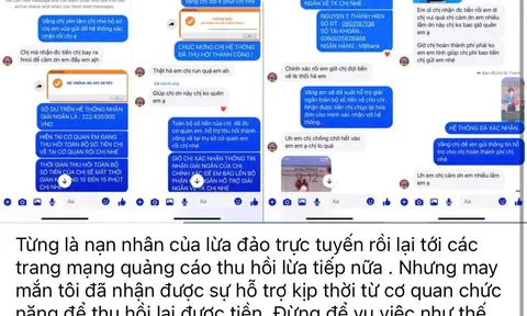Cảnh báo thủ đoạn lừa đảo “hỗ trợ lấy lại tiền bị lừa đảo” trên mạng