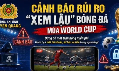 Xem World Cup 2026 trên web lậu: Nguy cơ bị đánh cắp dữ liệu và lừa đảo chiếm đoạt tài sản
