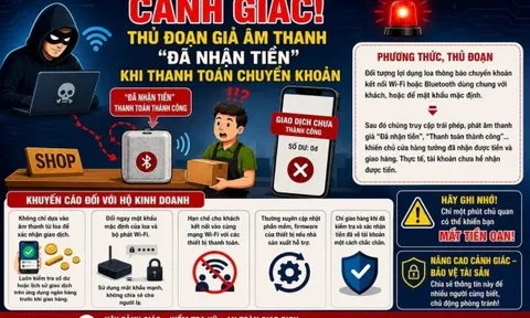 Xuất hiện thủ đoạn giả mạo âm thanh “đã nhận tiền” trong thanh toán chuyển khoản