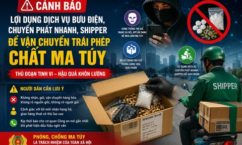 Cảnh báo tội phạm lợi dụng dịch vụ chuyển phát để vận chuyển ma túy