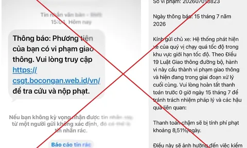 Nhận tin nhắn báo "phạt nguội" kèm đường link lạ, người dân cần cảnh giác
