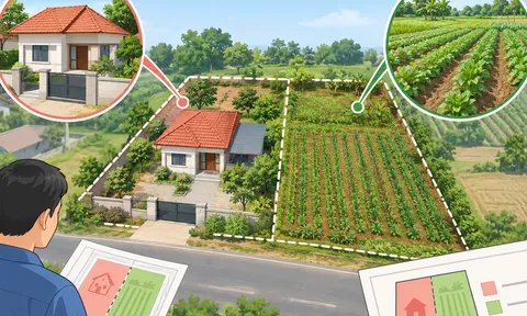 Đất nông nghiệp gắn liền với đất ở được xác định như thế nào?