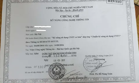 Viện Công nghệ thông tin: Sai phạm trong đấu thầu in phôi chứng chỉ
