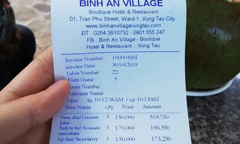 Điều tra vụ resort ở Vũng Tàu bán giá cao cắt cổ 150.000 đồng/quả dừa