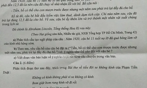 Giám đốc Sở GD&ĐT Bến Tre liên tiếng trước sai sót trong đề thi Ngữ văn vào lớp 10 tại Bến Tre