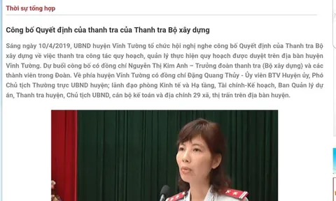 Vụ 'vòi tiền' ở Vĩnh Phúc: Thanh tra Bộ Xây dựng sẽ thanh tra những gì?