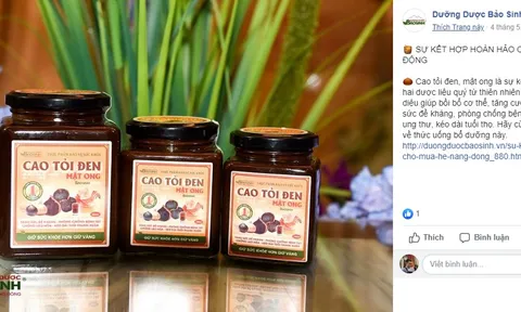 Bộ Y tế khuyến cáo người tiêu dùng thông tin quảng cáo Cao tỏi đen mật ong
