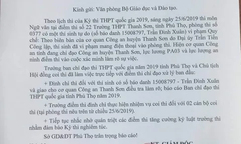 Vụ đề thi văn lọt trên mạng xã hội: Đối tượng chụp ảnh nhờ bạn giải hộ