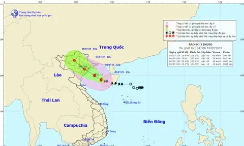 Rạng sáng 4/7, cơn bão số 2 đổ bộ các tỉnh Quảng Ninh - Nam Định
