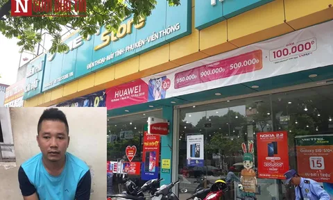 Nam thanh niên xông vào cửa hàng Viettel cướp 100 triệu đồng