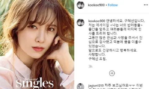 Goo Hye Sun tuyên bố giải nghệ giữa lùm xùm ly hôn với Ahn Jae Hyun?