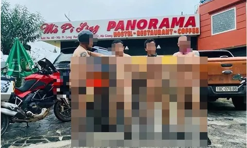 Cộng đồng mạng phẫn nộ trước hành động khỏa thân trên Mã Pì Lèng của 4 người đàn ông