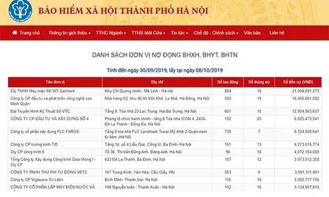 Hà Nội: Công khai 500 doanh nghiệp nợ bảo hiểm xã hội lớn