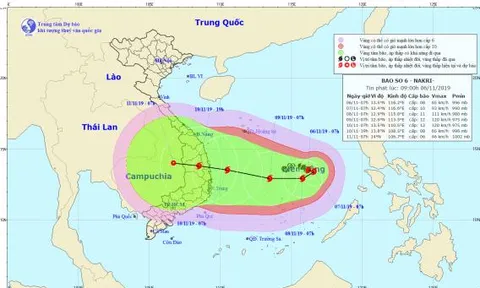 Tin bão trên biển Đông (cơn bão số 6)