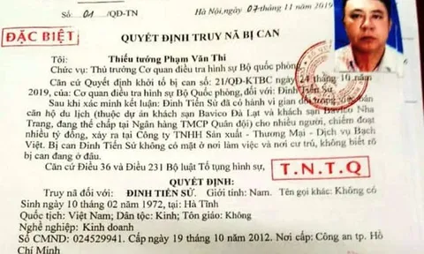 Cơ quan điều tra Bộ Quốc phòng truy nã tổng giám đốc Bavico Đinh Tiến Sử