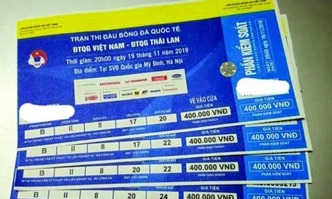 Giá vé xem trận Việt Nam - Thái Lan đẩy lên 6 triệu đồng/cặp vị trí đẹp