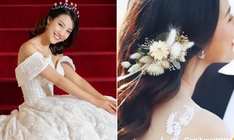 Á hậu Hoàng Oanh hé lộ ảnh cưới ngọt ngào