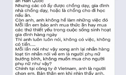 Vụ chồng Hàn giấu xác vợ Việt: Hé lộ tin nhắn cuối cùng của cô dâu Việt