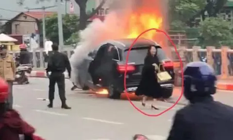 Danh tính nữ tài xế xe Mercedes gây tai nạn liên hoàn rồi bốc cháy ở Hà Nội