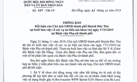 Vụ 2 sản phụ tử vong: Chủ tịch Đà Nẵng yêu cầu sở Y tế tổ chức kiểm điểm